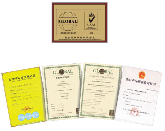 ISO90001認(rèn)證&采用國(guó)際標(biāo)準(zhǔn)確認(rèn)證&質(zhì)量體系認(rèn)證證書&出口產(chǎn)品質(zhì)量許可證書